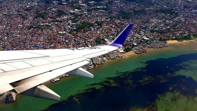 Pemandangan tumpahan minyak di Balikpapan. (Foto: Instagram/@ranggaguns)