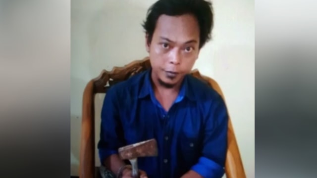 Pria stress pembacok Kyai. (Foto: Dok. Istimewa)