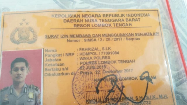 Kompol Fahrizal yang tembak adik ipar. (Foto: Ade Nurhaliza/kumparan)