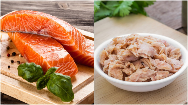 Ikan salmon dan ikan tuna. (Foto: Thinkstock)