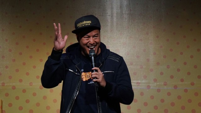 Pandji Pragiwaksono di Local Standup Day (Foto: Iqbal/kumparan)