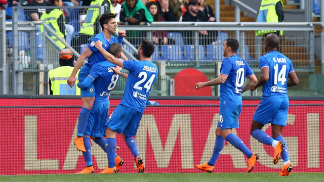 Fiorentina kalahkan Roma di Olimpico. (Foto: Reuters/Alessandro Bianchi)