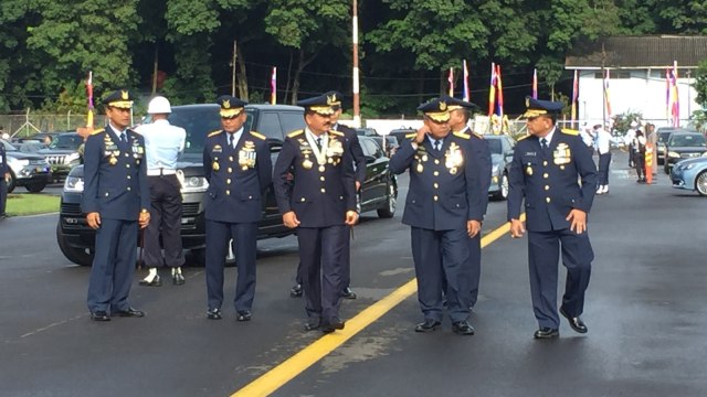 Panglima TNI Hadi Tjahjanto hadiri HUT TNI AU. (Foto: Moh Fajri/kumparan)