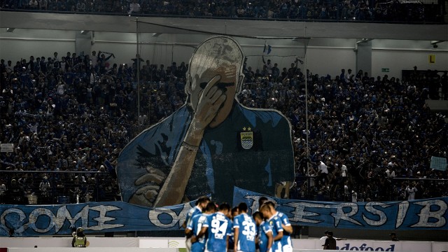 Persib kalahkan Mitra Kukar. (Foto: ANTARA FOTO/Novrian Arbi)