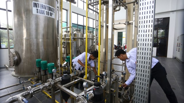 Ilustrasi sistem penyediaan air minum (SPAM). (Foto: Antara/Nova Wahyudi)