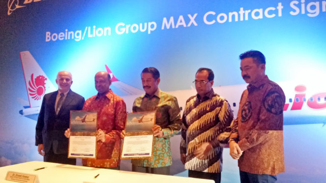Pendatanganan kerja sama Boeing Group dan Lion Air (Foto: Ela Nurlaela/kumparan)