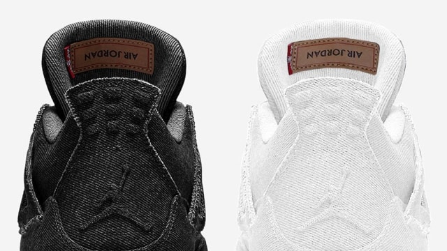 Levi's x Air Jordan IV Black and White (Foto: Instagram @zsneakerheadz)