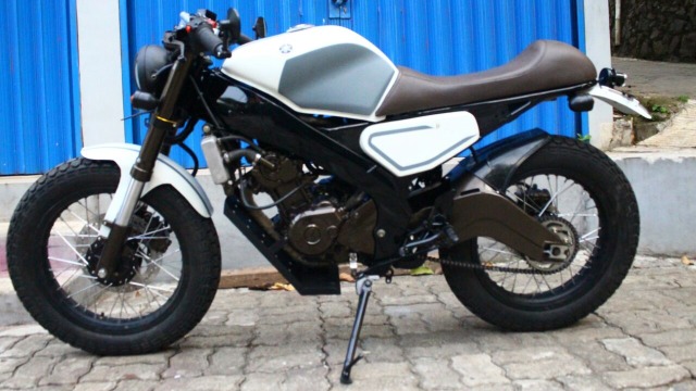 Yamaha Vixion bergaya cafe racer. (Foto: Central Classic Custom)