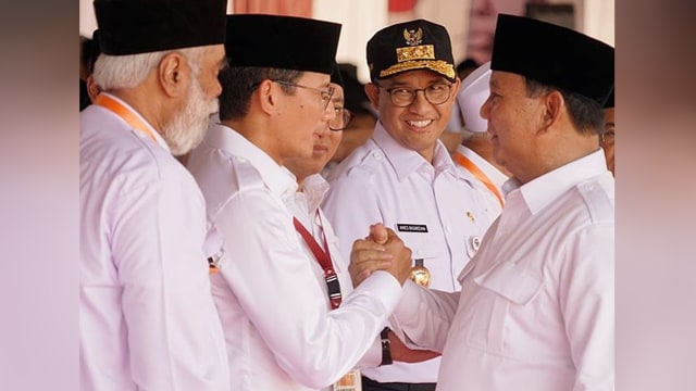 Anies Sandi di Rakornas Gerindra. (Foto: Instagram @sandiuno)