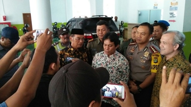 Pihak STIE Ahmad Dahlan Jakarta bertemu TNI-Polri. (Foto: dok. Istimewa)