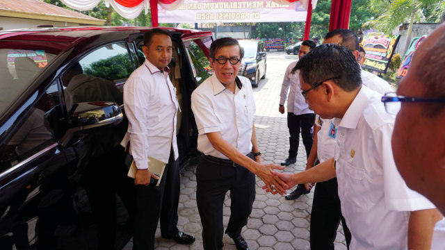 Yasonna Laoly kunjungan kerja ke Aceh. (Foto: Zuhri Noviandi/kumparan)