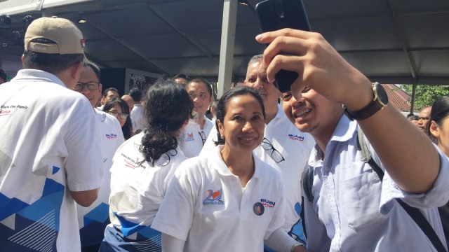 Menteri Rini Soemarno di HUT KBUMN ke-20. (Foto:  Ema Fitriyani/kumparan)