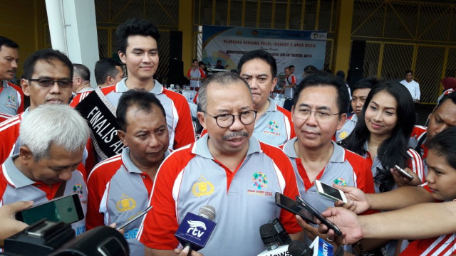 Setyo usai tinjau GBK. (Foto: Fadjar Hadi/kumparan)