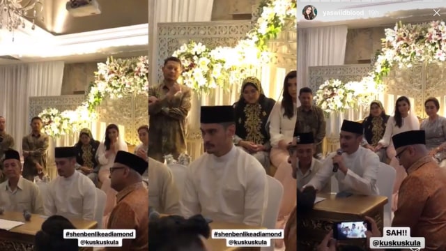 Reuben Elishama menikah. (Foto: Instagram Story @yaswildblood)