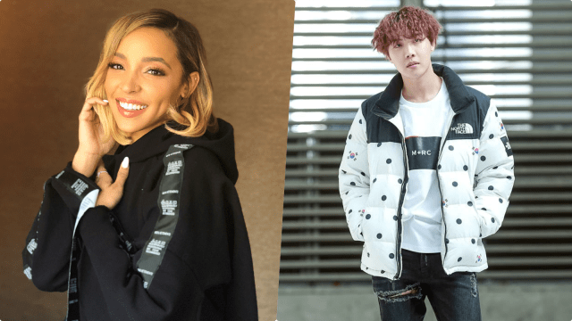 Tinashe dan J-Hope 'BTS' (Foto: Instagram @tinashenow dan Facebook  @bangtan.official)
