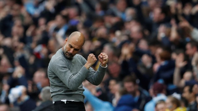 Pep di Derbi Manchester. (Foto: Reuters/Lee Smith)
