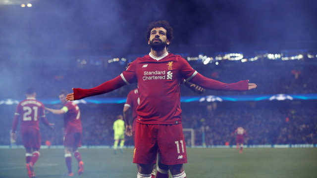 Selebrasi gol Salah. (Foto: REUTERS/Andrew Yates)