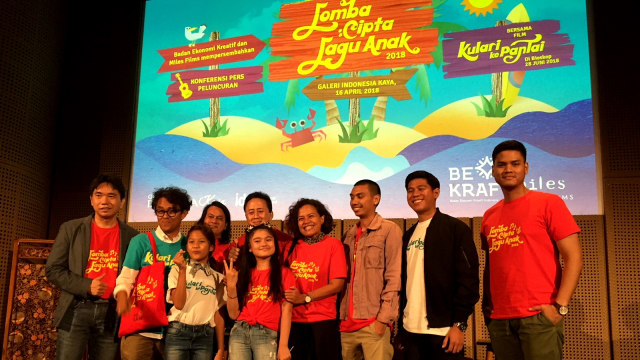 Konfrensi pers lomba cipta lagu anak. (Foto: Giovanni/kumparan)