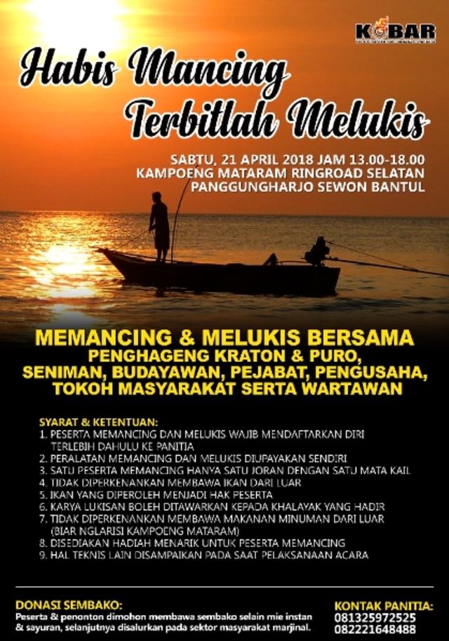 KOBAR Gelar Mancing dan Melukis Bersama Lintas Kalangan