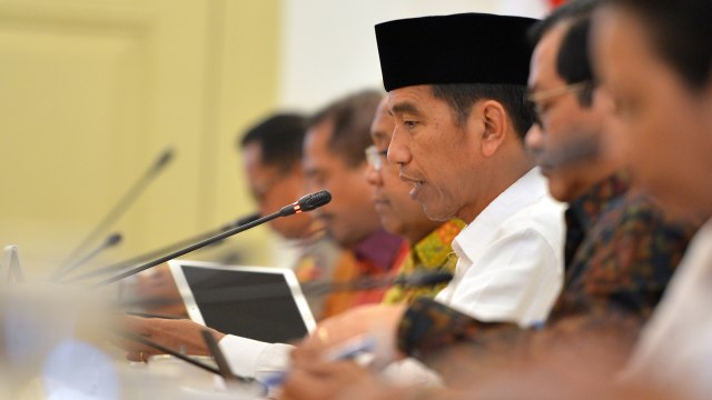 Jokowi di ratas persiapan Asian Games Foto: ANTARA FOTO/Wahyu Putro
