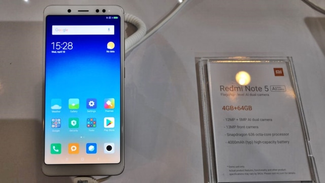 Ponsel Xiaomi Redmi Note 5. (Foto: Bianda Ludwianto/kumparan)