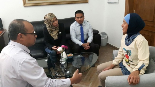 TKI Dastin berhasil ditemukan di Yordania. (Foto: Dok. Kementerian Ketenagakerjaan RI)