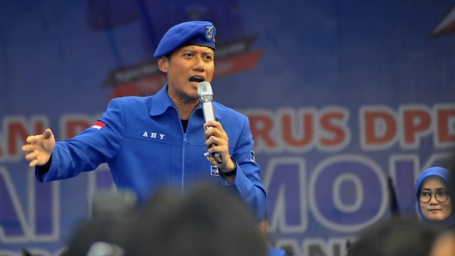 AHY di Pelantikan Pengurus PD Banten (Foto:  ANTARA FOTO/Asep Fathulrahman)