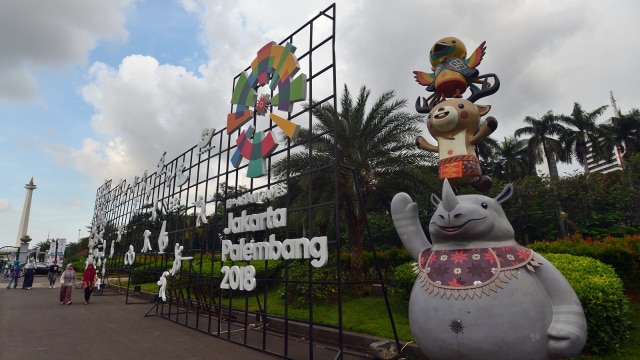 Promosi Asian Games (Foto: ANTARA FOTO/ Wahyu Putro)