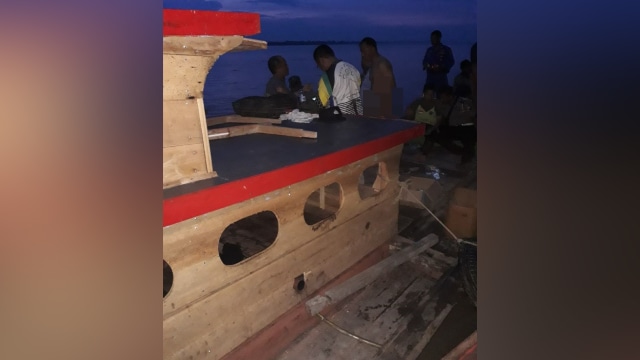 Kapal ditumpangi kapolres Labuhanbatu karam (Foto: Dok. Istimewa)