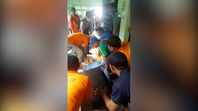 Kapal Dishub meledak di Kepulauan Seribu. (Foto: Dok. Damkar Jakarta Utara)