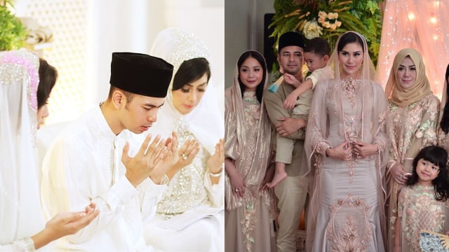 Proses pengajian Raffi-Gigi dan Syahnaz-Jeje. (Foto: Instagram @weddingtrendingupdate @nissyaa)