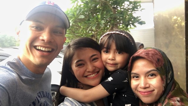 Ben Kasyafani, Marshanda, Sienna, dan Nesya. (Foto: Instagram @benkasyafani )