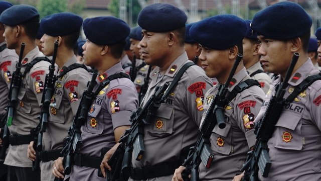 Apel kesiapan Brimob untuk pengamanan Asian Games (Foto: Fitra Andrianto/kumparan)