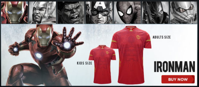Nemu Jersey Marvel Kece dengan Harga Murah