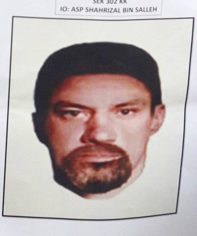 Sketsa wajah pembunuh imam Palestina (Foto: AP Photo)