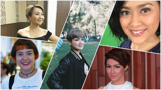 5 Selebriti yang Identik dengan Rambut Pendek. (Foto: Instagram @indybarends @nirinazubir_ @shokuthetoy @popsovia @kamidiaradisti)