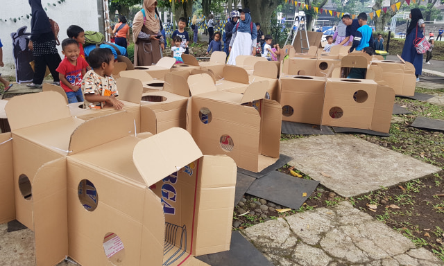 Lorong Kardus di Festival Hari Buku Anak (Foto: Imesh)