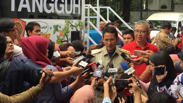Sandiaga Uno di Balai Kota (Foto: Mirsan Simamora/kumparan)