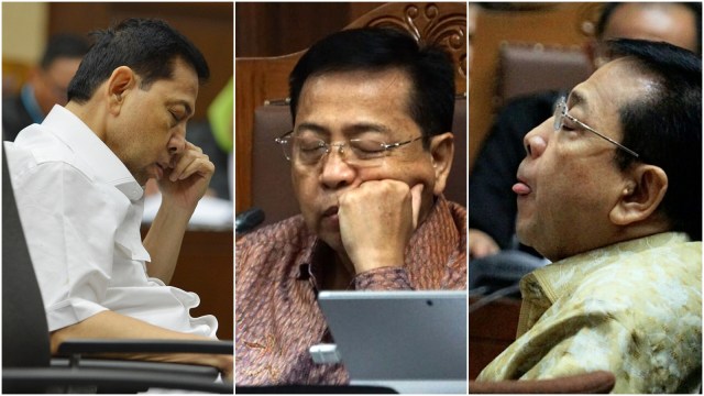 Kolase Foto Setya Novanto Tertidur (Foto: ANTARA FOTO/Muhammad Adimaja, Intan Alfitry Novian/kumparan, Iqbal Firdaus/kumparan)