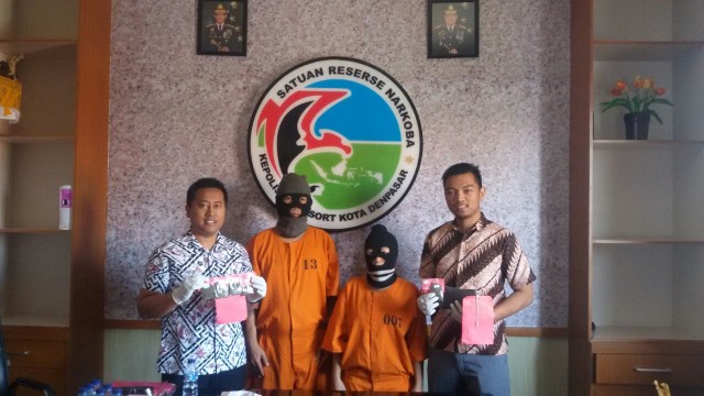 Tersangka pengguna narkotika di Polresta Denpasar (Foto: Cisilia Agustina Siahaan/kumparan)