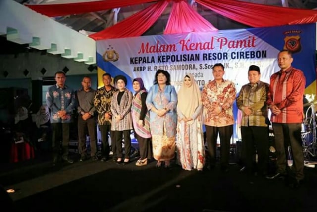 Maman Kardiman, Hadiri Malam Kenal Pamit Kapolres Cirebon di Makodim 0620 (1)