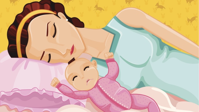Ilustrasi Tidur Bersama Bayi. (Foto: Thinkstock)