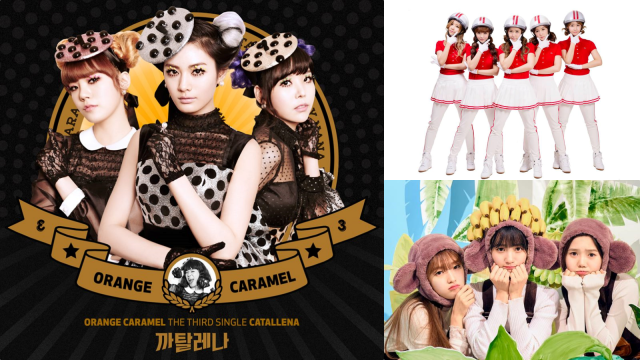 Girlband K-Pop yang pernah tampil unik. (Foto: Facebook.com/@pledisnews, @crayonpop, @official.ohmygirl)