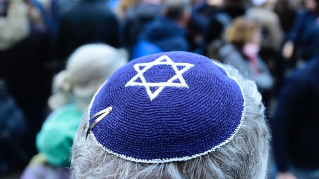 Aksi Dukungan Yahudi di Jerman. (Foto: AFP/Tobias Schwarz)