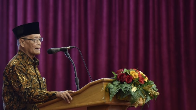Buya Syafii Maarif, Mantan Ketum PP Muhammadiyah. (Foto: Antara/Puspa Perwitasari)