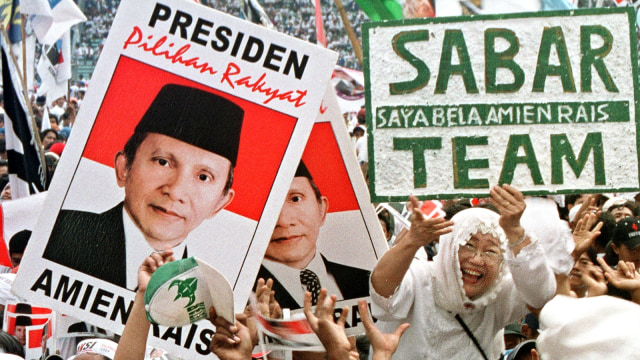 Amien Rais saat dulu berkampanye. (Foto: AFP/Ellvita Sri Rejeki)