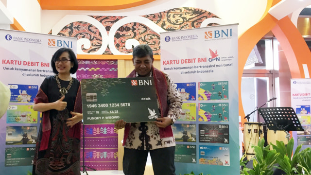 Sosialisasi kartu debit BNI berlogo GPN. (Foto:  Selfy Sandra Momongan/kumparan)