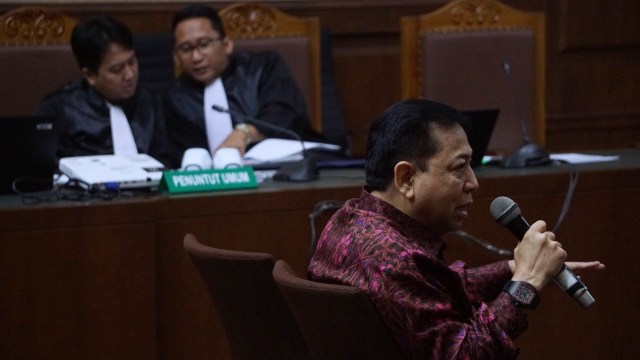 Setya Novanto bersaksi di sidang Bimanesh Sutarjo (Foto: Fanny Kusumawardhani/kumparan)