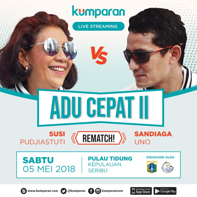 Adu Cepat II Susi dan Sandiaga (Foto: kumparan)