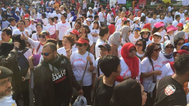 Aksi #2019GantiPresiden di CFD (Foto: Fachrul Irwinsyah/kumparan)